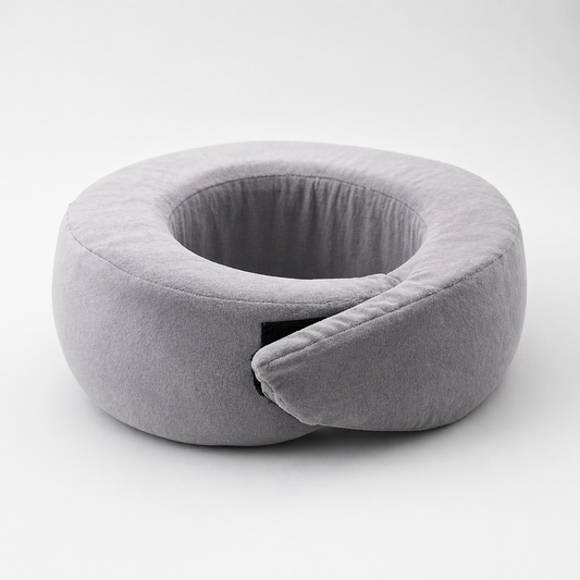 Eliva Care Travel Neck Pillow – 360° Support, Memory Foam & Soft Velvet Comfort
