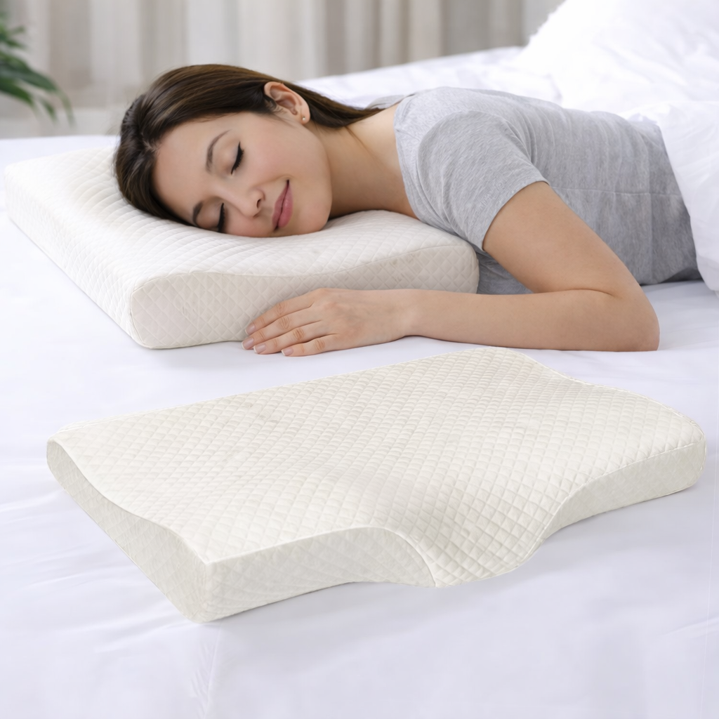 Orthopedic Contoured Anti Snoring & Cervical Pillow for Neck Pain Relief