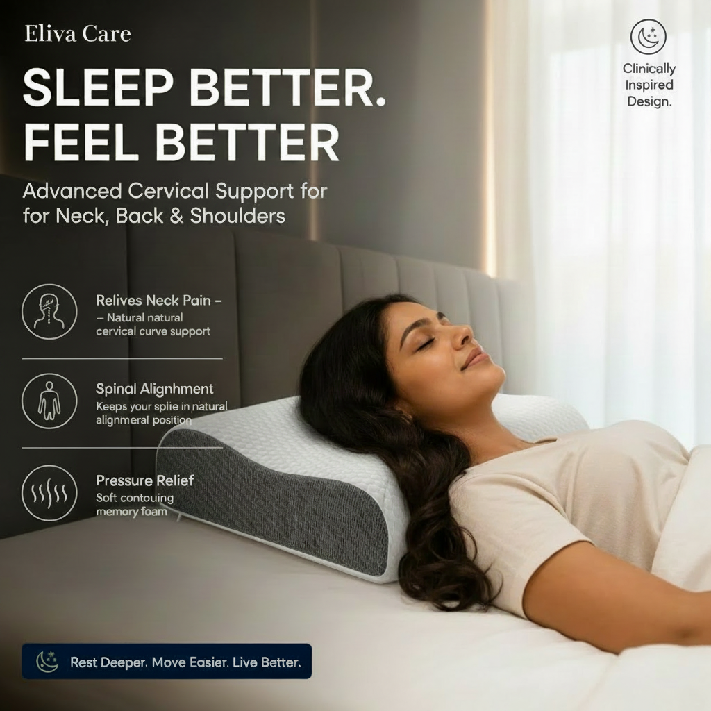 Orthopedic Contoured Anti Snoring & Cervical Pillow for Neck Pain Relief