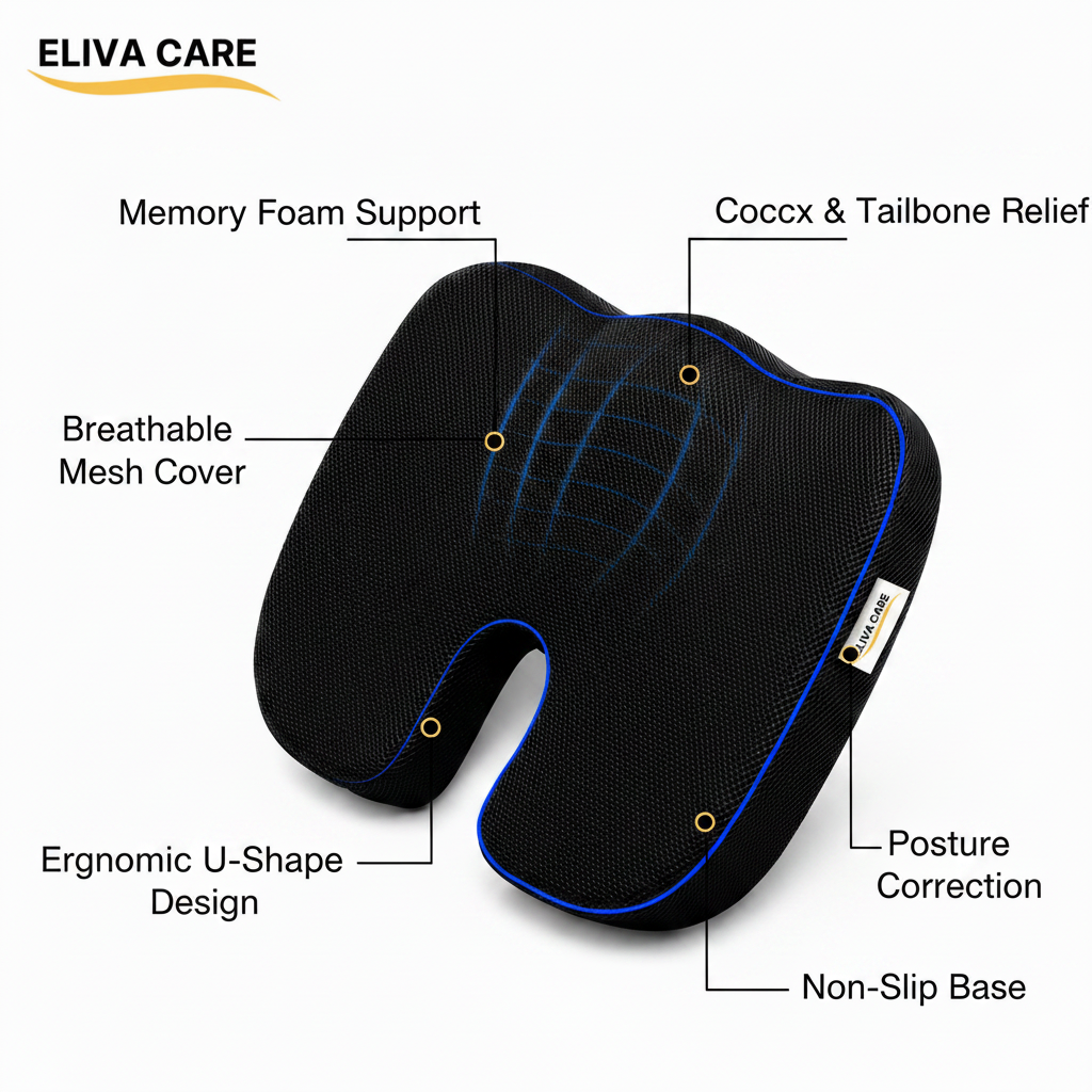 Coccyx Seat Cushion for Tailbone Pain Relief