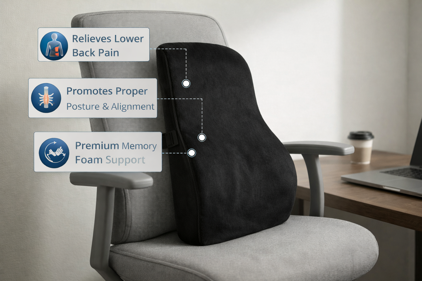 Lumbar Support Pillow for Lower Back Pain
