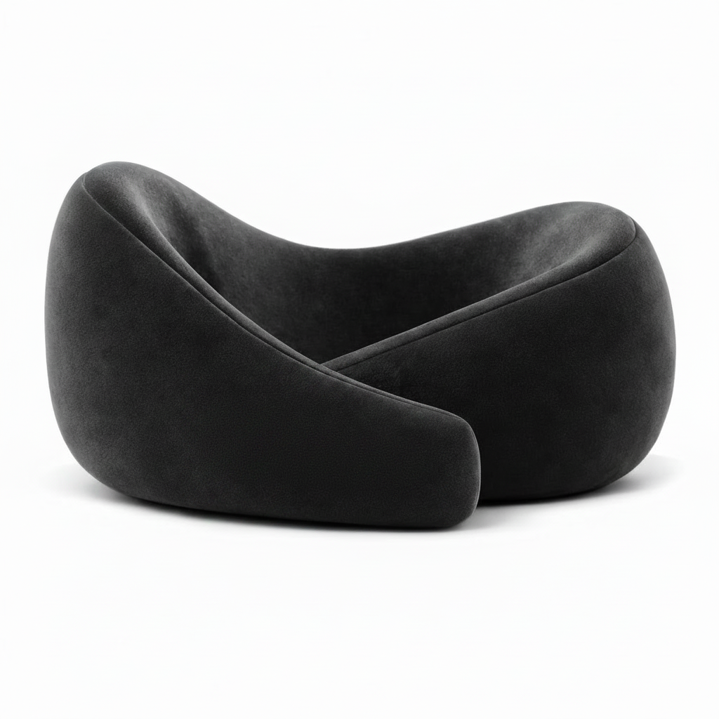 Eliva Care Travel Neck Pillow – 360° Support, Memory Foam & Soft Velvet Comfort