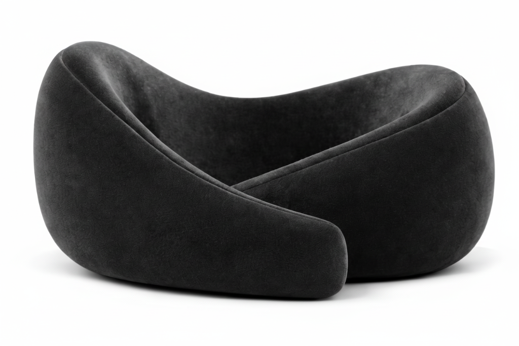Eliva Care Travel Neck Pillow – 360° Support, Memory Foam & Soft Velvet Comfort