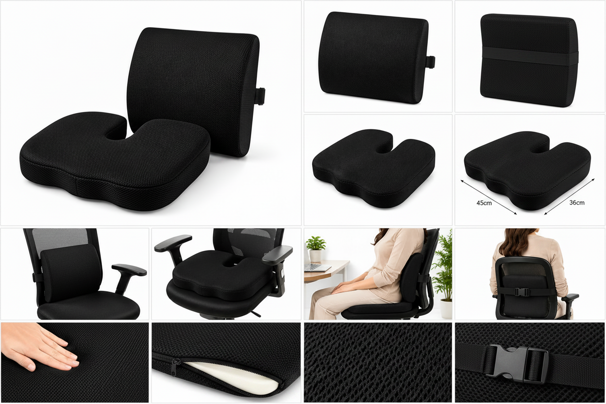 Eliva Care Office Combo Coccyx + Lumber Support