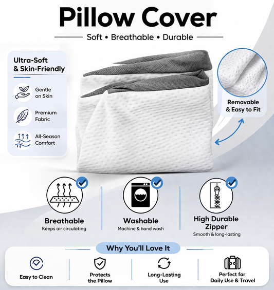 Wedge Pillow for Better Sleep & Acid Reflux Relief